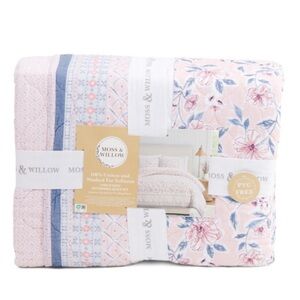 MOSS & WILLOW 3pc Garden Cotton Quilt Set
